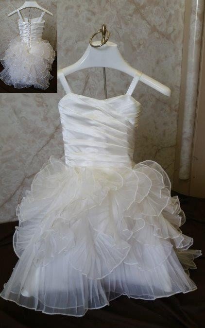 ruffled layers mermaid flower girl dress